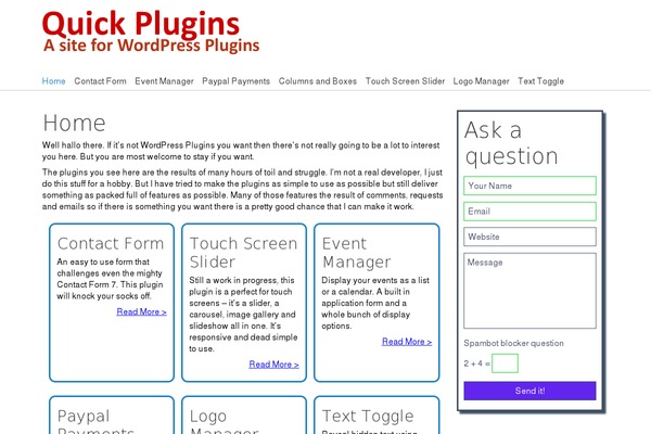 quick-plugins.com site used Tradesman