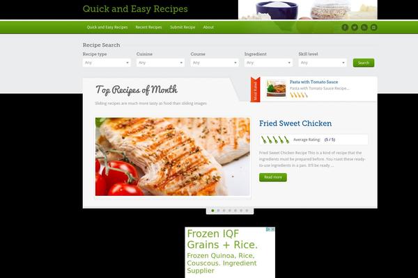 quickandeasyrecipes.org site used Inspirythemes-food-recipes