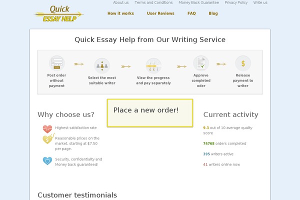 quickessayhelp.com site used Dolly