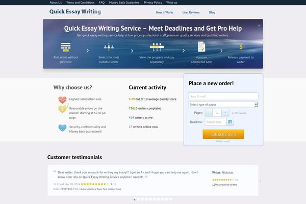 quickessaywritingservice.com site used Dolly