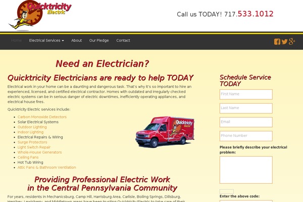 quicktricity.com site used Quicktricity