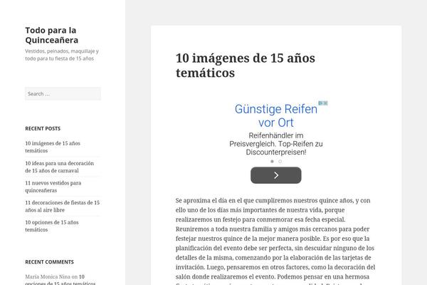 Twenty Fifteen theme site design template sample