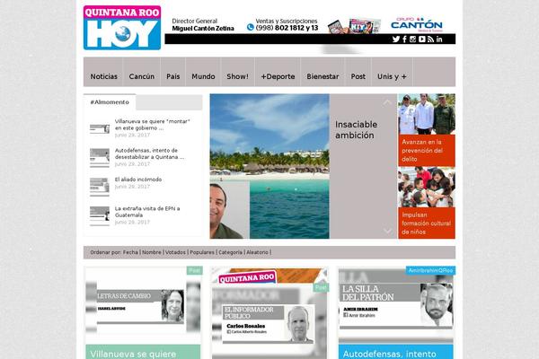 quintanaroohoy.com site used Zoxpress-child-theme