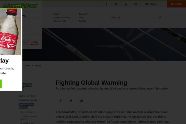 quitcoal.org site used Greenpeace