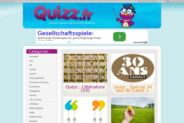 quizz.fr site used Quizz