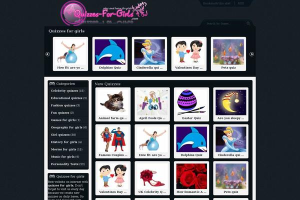 quizzes-for-girls.com site used Gameclub-theme