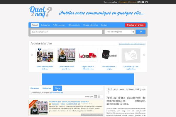 quoi2neuf.fr site used Newspin