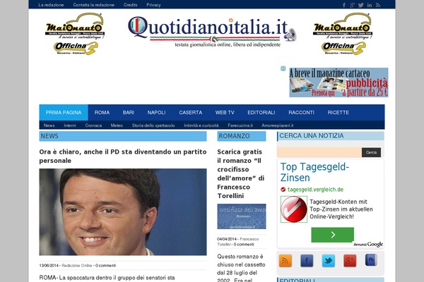 quotidianoitalia.it site used Magazon Wp