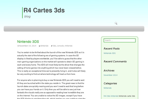 r4cartes3ds.com site used NuvioImpress Green
