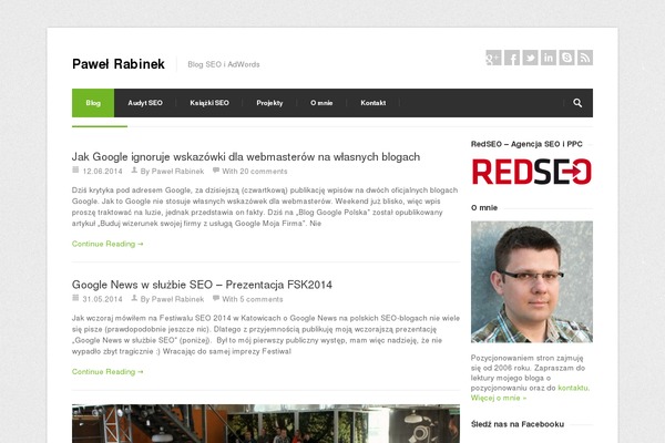 rabinek.pl site used Redseo