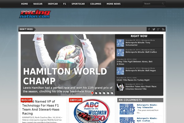 racingnation.com site used Gameday