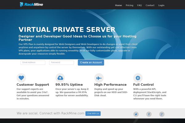 rackmine.com site used Cloudhost
