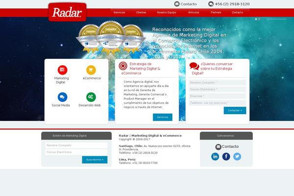 Radar theme site design template sample