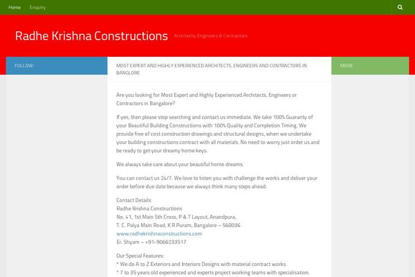 Hueman theme site design template sample