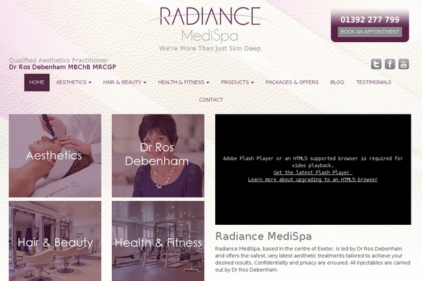 radiancemedispa.co.uk site used Webwise-responsive