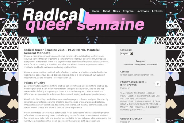 radicalqueersemaine.com site used Side Blog