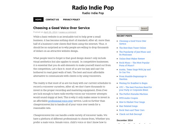WordPress website example screenshot