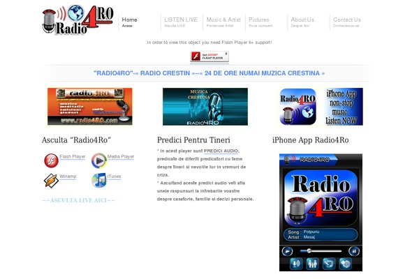 radio4ro.com site used Display