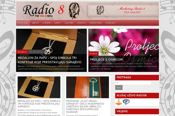radio8.ba site used Radio8