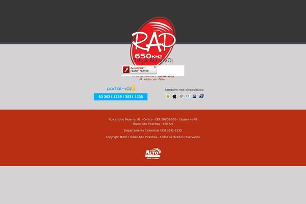 radioaltopiranhas.com.br site used Rap