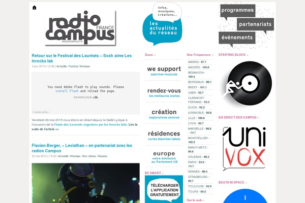 radiocampus.fr site used If