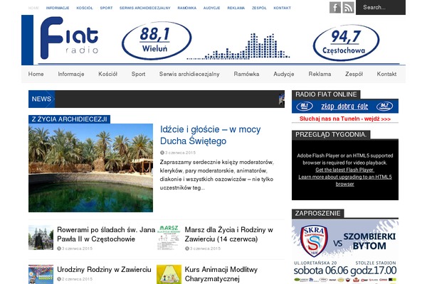 radiofiat.com.pl site used Flatnews2
