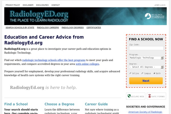 radiologyed.org site used Prose