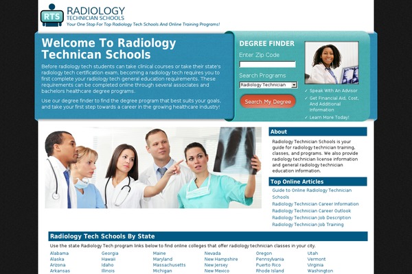 radiologytechnicianschools.net site used Radiologytechnicianschools