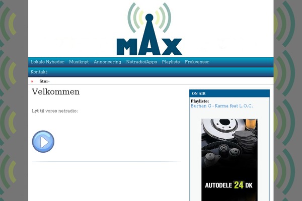radiomax.dk site used On-air