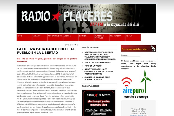 radioplaceres.cl site used Grid Focus