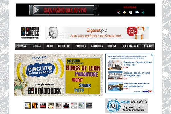 radiorock.com.br site used 89fm