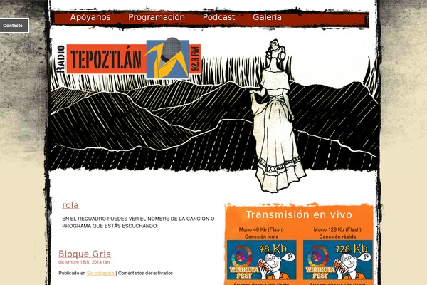 radiotepoztlan.org site used Radio-theme