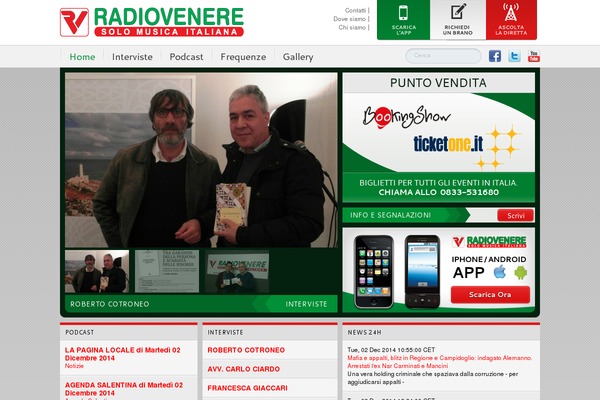 radiovenere.it site used Mindup