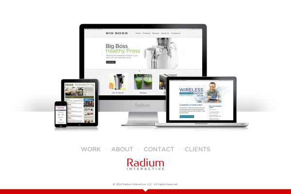 Radium theme site design template sample