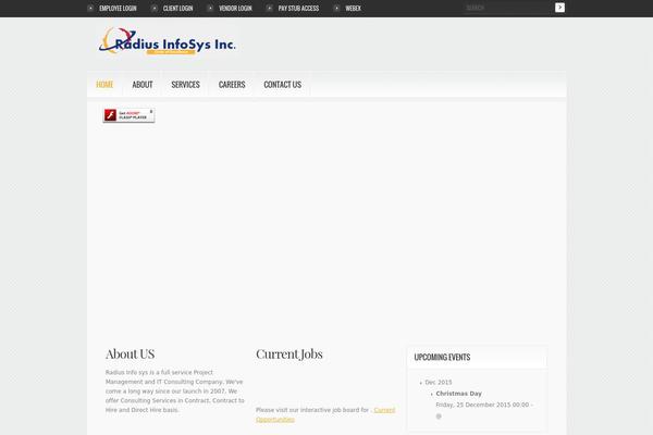 radiusinfosys.com site used Theme1356