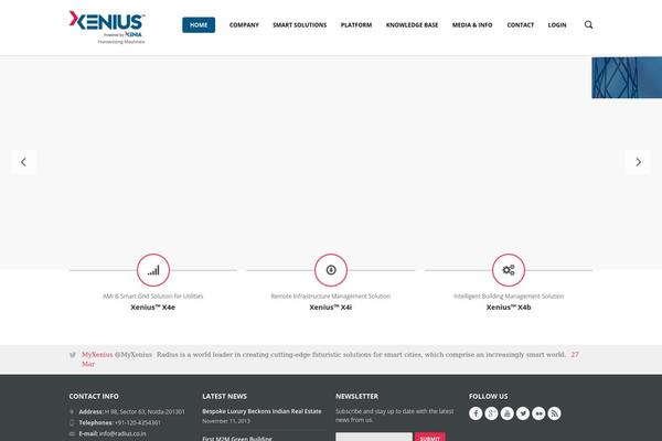 Radius theme site design template sample
