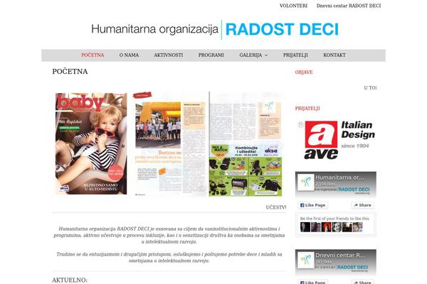 radostdeci.org site used GeneratePress