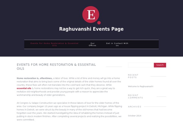 raghuvanshievents.com site used MH Elegance lite