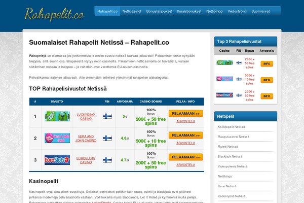rahapelit.co site used Pokertheme