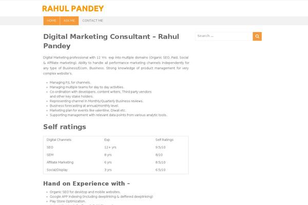 rahulpandey.in site used Zimple Lite