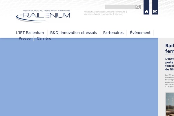 railenium.eu site used Railenium