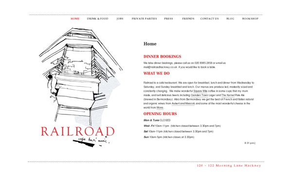 railroadhackney.co.uk site used Constructor