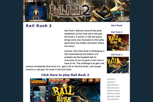 railrush2.com site used Ad Flex Niche