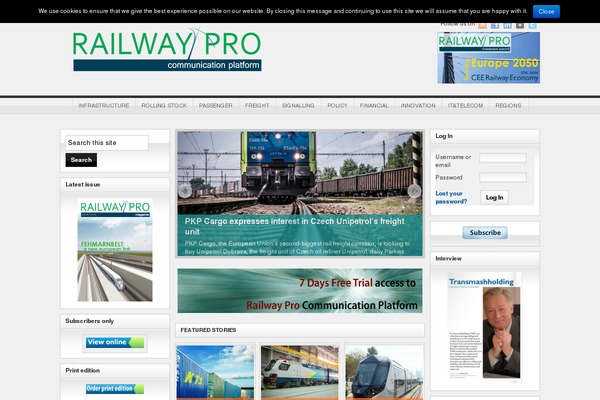 railwayinsider.eu site used Arras WP theme