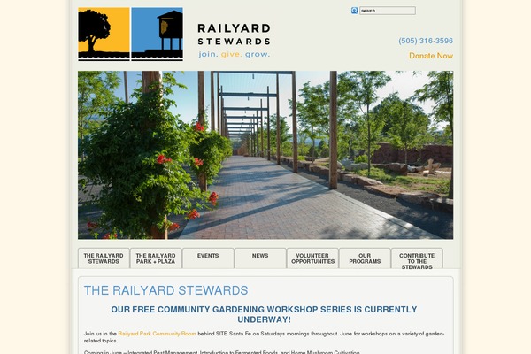 railyardpark.org site used Railyard