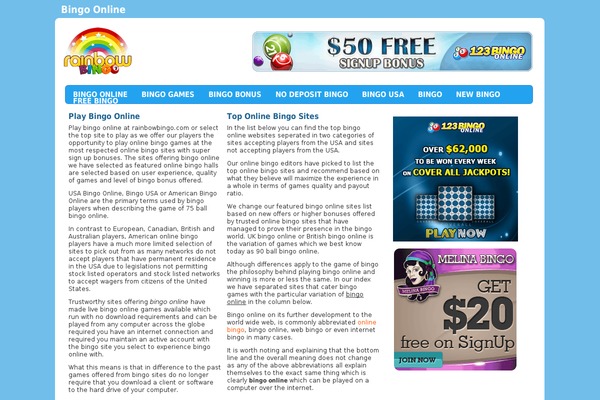 rainbowbingo.com site used Wp-blacktheme