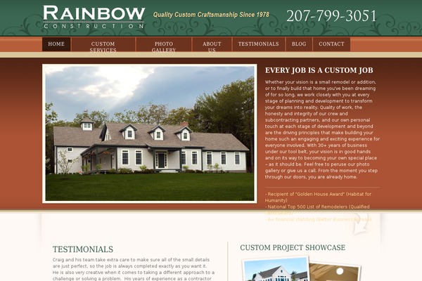 rainbowconstructioninc.com site used Slickremix