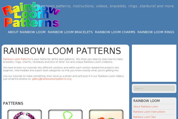 rainbowloompatterns.org site used Rainbowloom