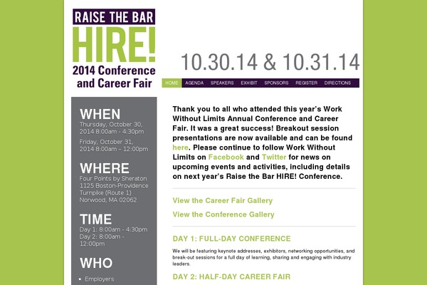 raisethebar2014.org site used Hire