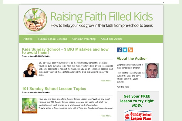 raisingfaithfilledkids.com site used Moxythemelite